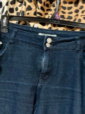 cleo High-Rise Dark Blue Women's Jeans with Double-Button Waist